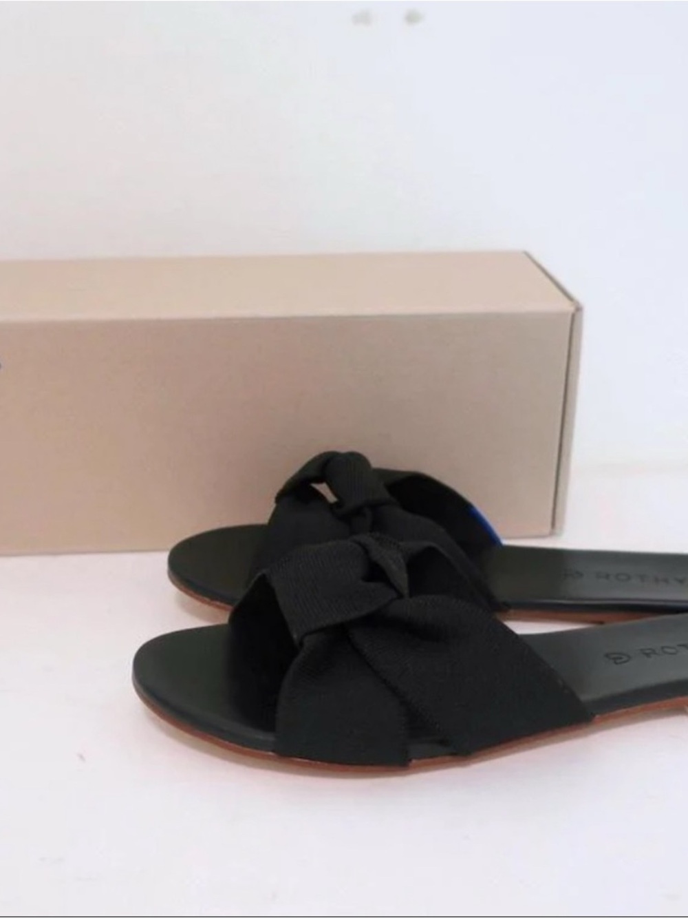 Rothy’s The Knot Slide Sandals Black - Picture 3 of 5